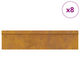 Snail Fences 12 pcs Rusty Weathering Steel 874884