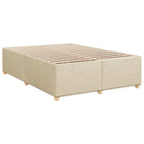 Box Spring Bed with Mattress Cream 140x200 cm Fabric 3285385
