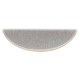 Stair Mats 15 pcs 56x17x3 cm Silver Half Round 326895