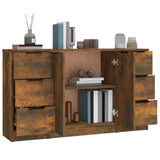 Sideboards 3 pcs Smoked Oak Engineered Wood 3115841
