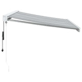 Retractable Awning Anthracite and White 3.5x2.5 m Fabric&Aluminium 3216134
