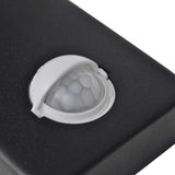 LED Wall Lamp Stainless Steel Cylinder Shape Black with Sensor 41097