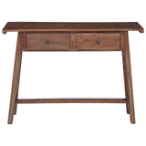 Desk with Drawer Brown 110 x 30 x 79 cm Solid Mahogany Wood 42012402