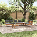 Garden Sofa Set 5 pcs Brown and Grey 3356875