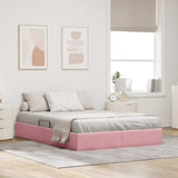 Storage Bed with Mattress with Storage Pink 140 x 190 cm Velvet 3370099