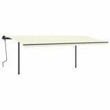 Manual Retractable Awning with LED 6x3 m Cream 3070202