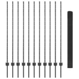 Welded Wire Fence with Post 25 x 1.4 m PVC-Coated Steel 3336605