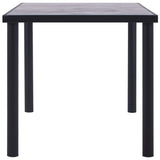 Dining Table Black and Concrete Grey 160x80x75 cm MDF 281859