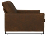 2 Seater Sofa Brown 150 x 81 x 82 cm Faux Suede Fabric 42040995