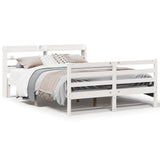 Bed Frame with Headboard without Mattress White 120x190 cm Small Double 3306634