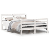 Bed Frame with Headboard without Mattress White 160x200 cm 3306650