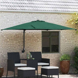 Garden Parasol Green 248.5 x 247.5 x 160 cm Polyester and Steel 42003236