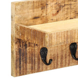 Wall Mounted Coat Rack 60x15x20 cm Solid Rough Mango Wood 286469