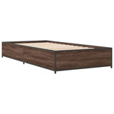 Bed Frame without Mattress Brown Oak 90x200 cm 845115