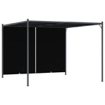 ZNTS Garden Pergola with Retractable Roof 3x3 m Anthracite 49324