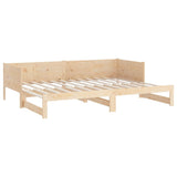 Pull-out Day Bed without Mattress Solid Wood Pine 2x cm 820257