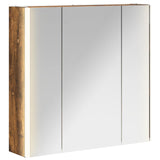 Bathroom Mirror Cabinet Smoked Oak 63.5 x 15.5 x 60.5 cm 889251