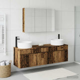 Bathroom Cabinet Set 4 pcs Old Wood Engineered Wood 3406669