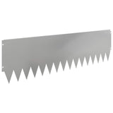Lawn Edging 20 pcs 103 x 30 cm Steel Silver 8008417