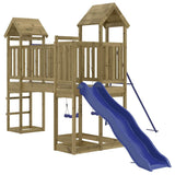 Outdoor Playset Pine and Blue Treated Pinewood, Polypropylene Large 3155851