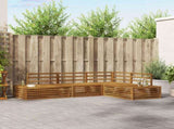 Outdoor Sofa Set 4 Piece Natural Solid Acacia Wood 3374089