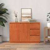 Sideboard Brown Oak 111 x 34 x 75 cm Solid Pine Wood 869877