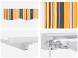 Manual Retractable Awning Yellow, Grey and White 5 x 3 m 3420336