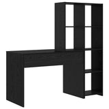 Desk with Shelf Black Oak 138.5 x 55 x 143 cm Engineered Wood 3337250