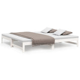 ZNTS Pull-out Day Bed without Mattress White 2x cm 823410