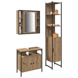 Bathroom Furniture Set 3 pcs Artisan Oak Engineered Wood 3334394
