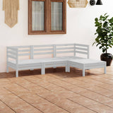 4 Piece Garden Lounge Set Solid Pinewood White 3082668
