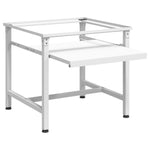 Washing Machine Pedestal with Pull-Out Shelf White 50449