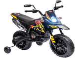12V Aprilia Licensed Kids Motorbike with Training Wheels, Spring Suspension, LED Headlight, USB, T3398P348447