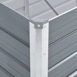 Garden Raised Bed Galvanised Steel 320x80x77 cm Grey 44844
