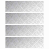 Stair Tread Rectangular 4 pcs Silver 70 x 20 cm Aluminium 4104258