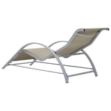 Sun Lounger Cream for loungers, Black and Silver for table 310536