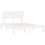 Bed Frame without Mattress White 140x200 cm Solid Wood 3104869