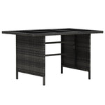 ZNTS 4 Piece Garden Lounge Set with Cushions Poly Rattan Grey 48146