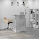 Reception Desk Concrete Grey 100x40x104 cm Engineered Wood 859054