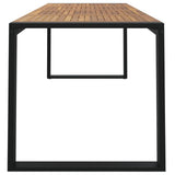 Garden Table with U-shaped Legs 200x90x75 cm Solid Wood Acacia 319518