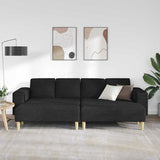 Sofa Set 3 pcs Black Fabric 3335114