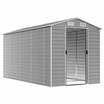 Garden Shed Light Grey 191x385x198 cm Galvanised Steel 3188245