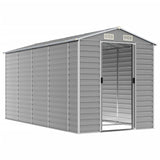 Garden Shed Light Grey 191x385x198 cm Galvanised Steel 3188245