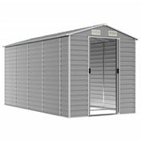Garden Shed Light Grey Galvanised Steel Large Garden Shed 3188245