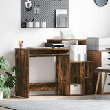 Desk with Shelf Smoked Oak 120.5 x 44 x 88.5 cm Engineered Wood 869478