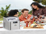 3.2L Compact Ice Machine, with LCD Screen and Accessories - Silver-Tone T3398P344441