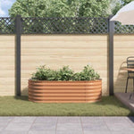 Garden Raised Bed Brown 160 x 80 x 44 cm Steel 42011333