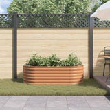 Garden Raised Bed Brown 160 x 80 x 44 cm Steel 42011333