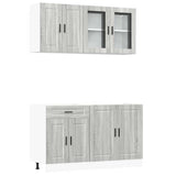 4 Piece Kitchen Cabinet Set Porto Grey Sonoma Engineered Wood 3314877