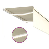 Manual Retractable Awning with Blind&LED 3x2.5m Cream 3069262